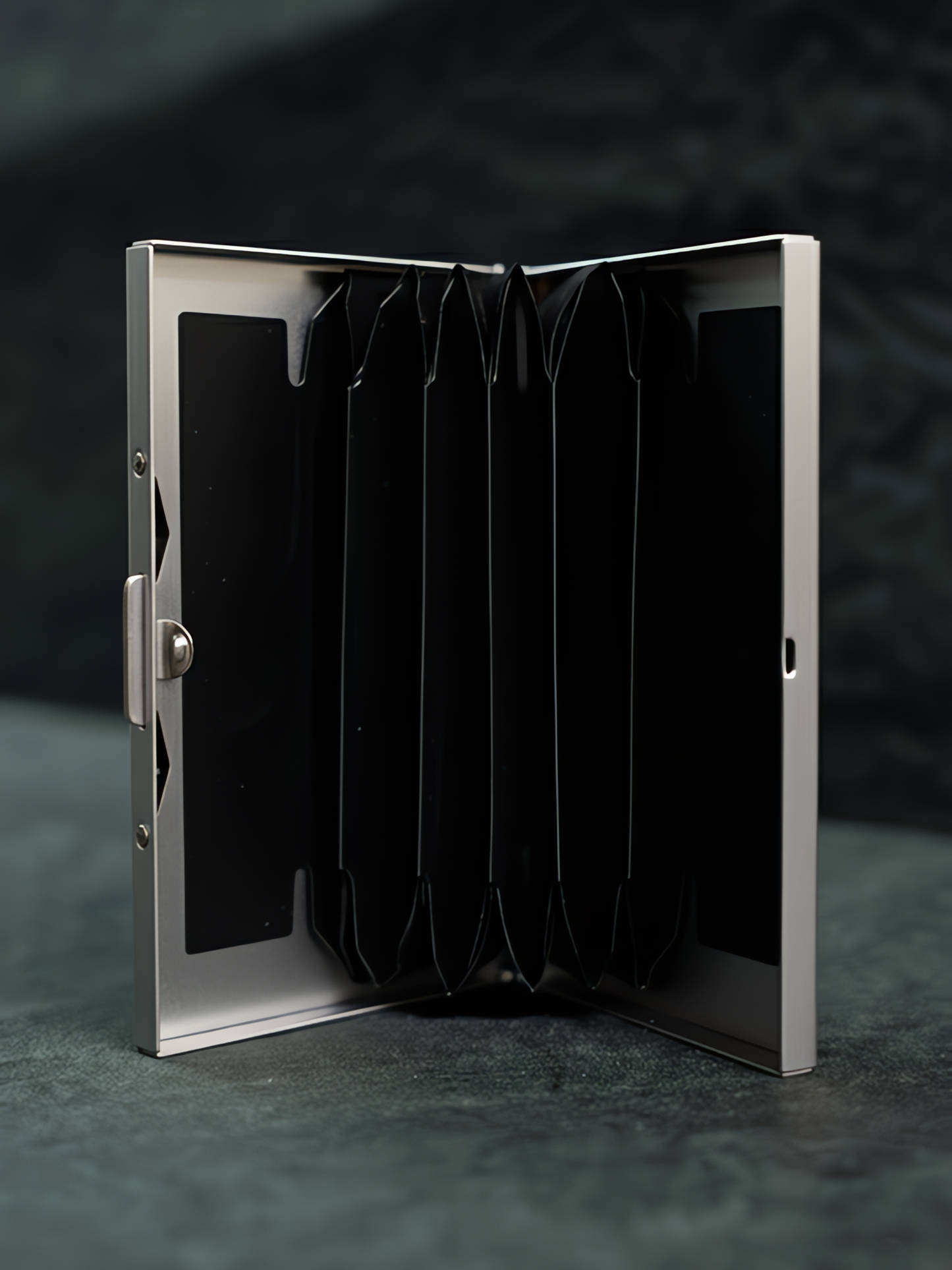 Secure, Stylish & Durable Premium Card Holder in Metalic Silver Colour