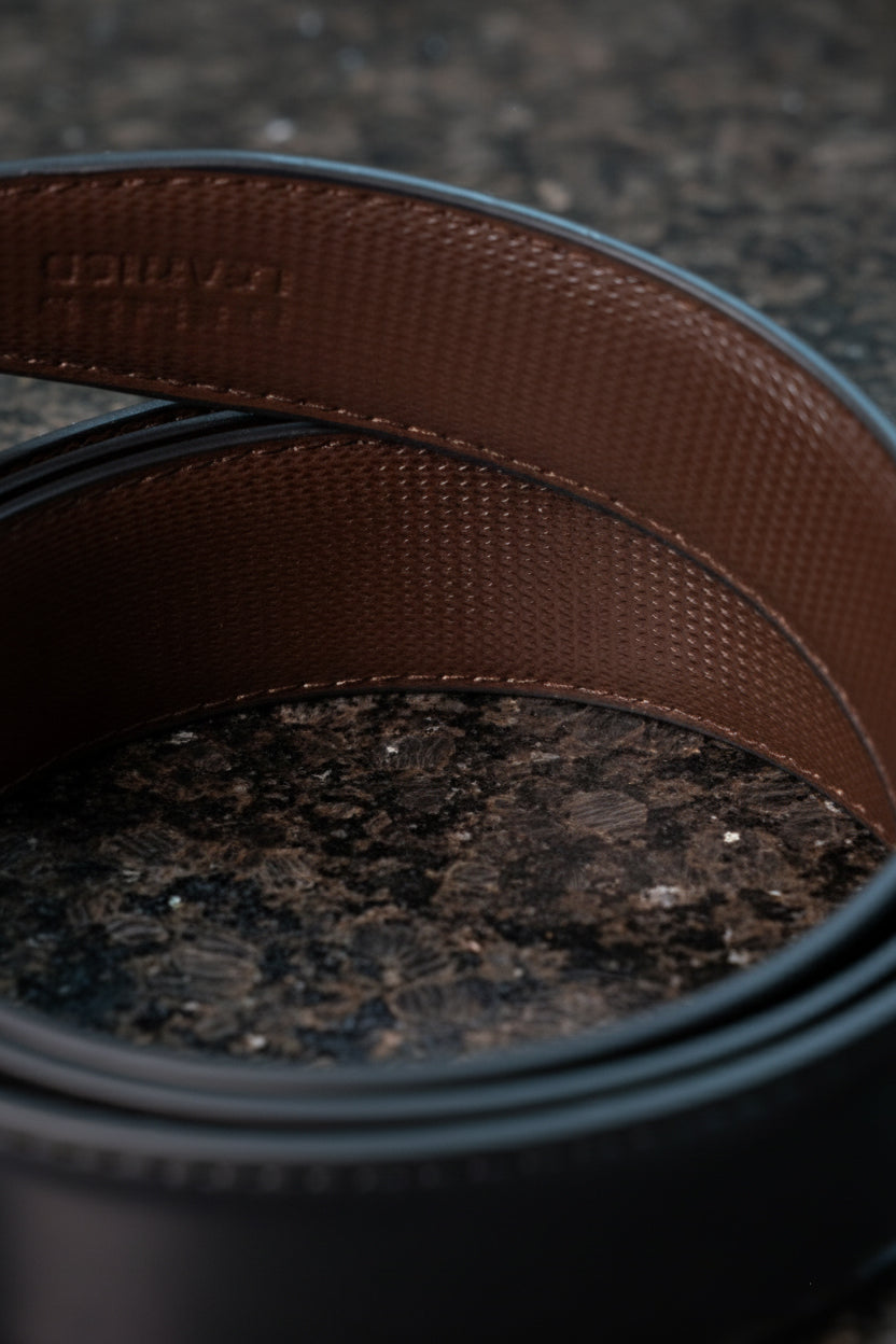 Premium Genuine Leather Belt for Men - Jaguar Buckle