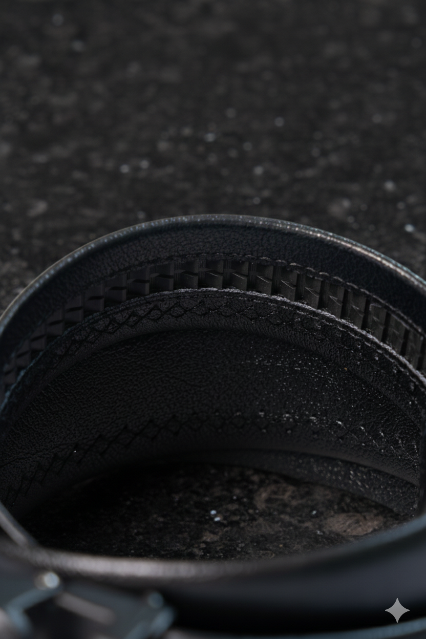 Premium Genuine Leather Belt for Men - LV Buckle