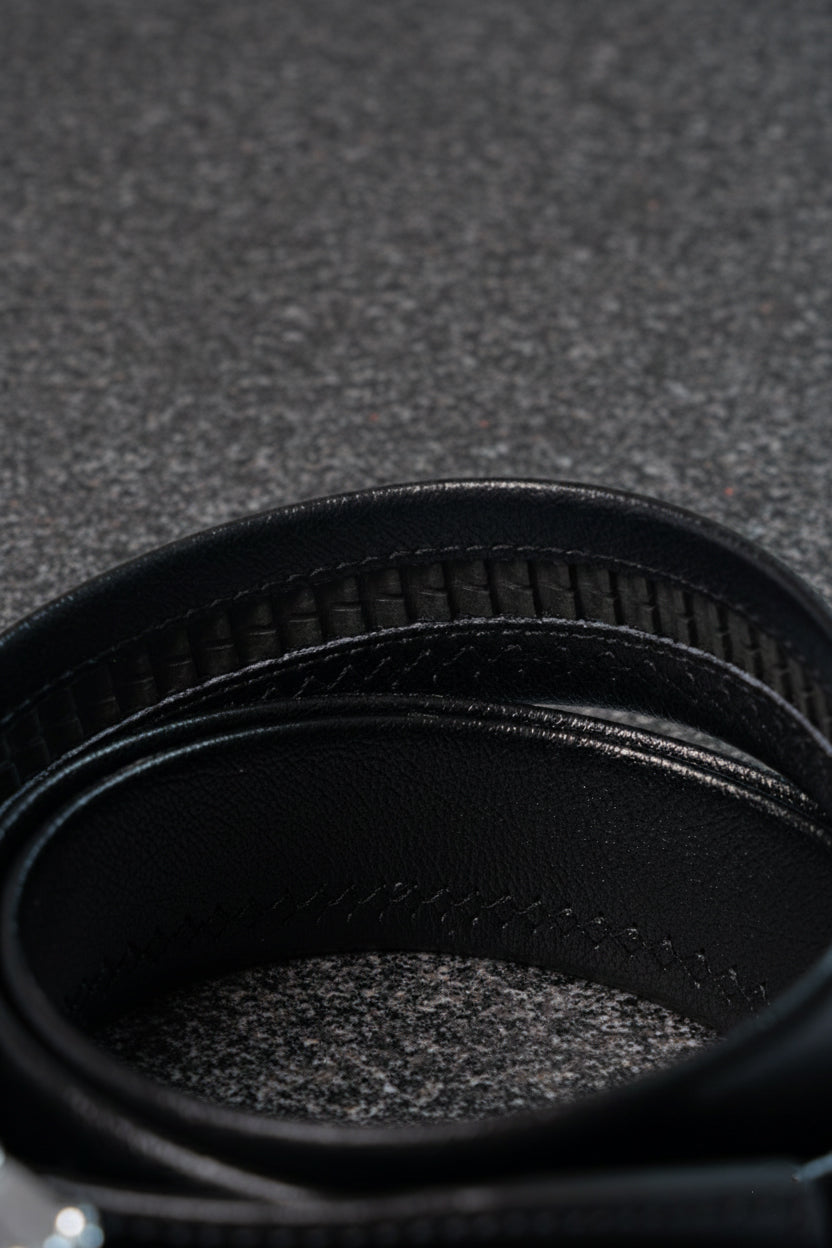 Premium Genuine Leather Belt for Men - Signature Buckle