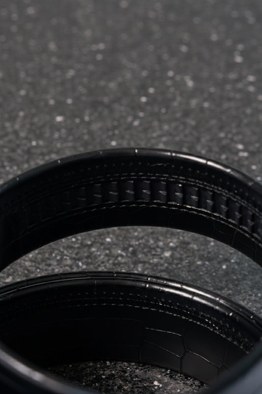 Premium Genuine Leather Belt for Men - Black Panther Buckle