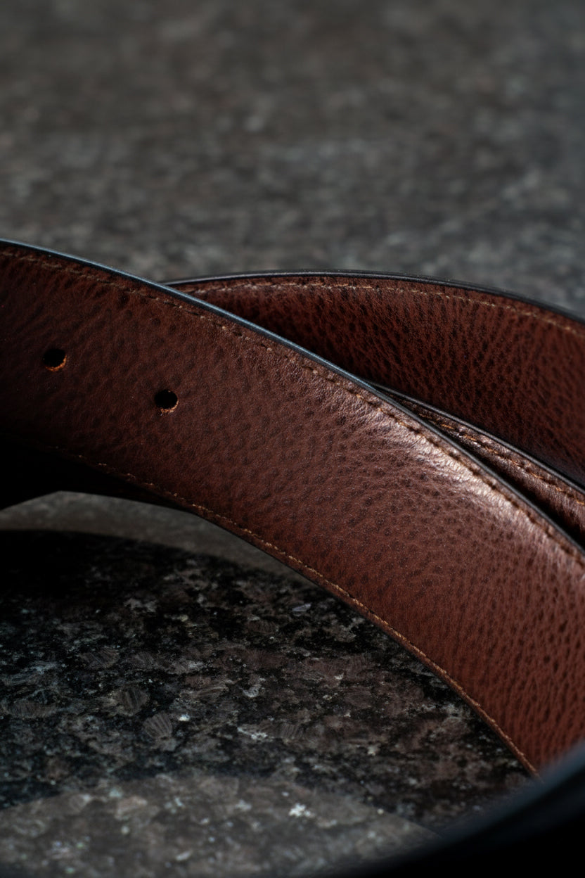 Premium Genuine Leather Belt for Men - Casual Buckle