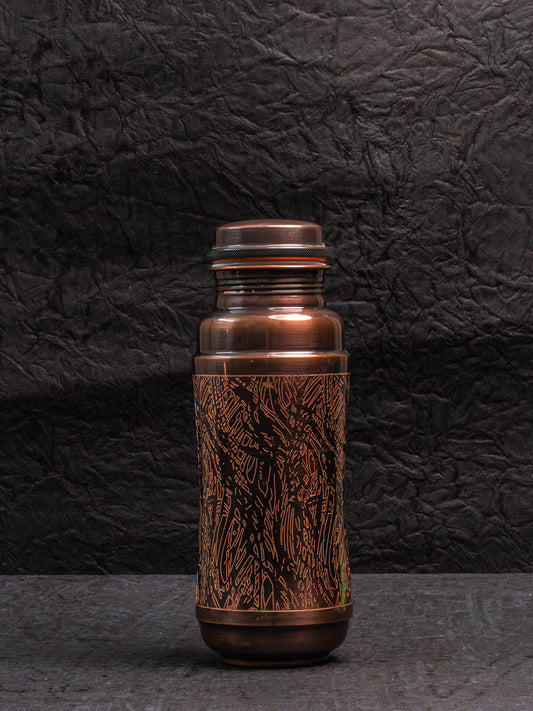Antique Etching Copper Bottle
