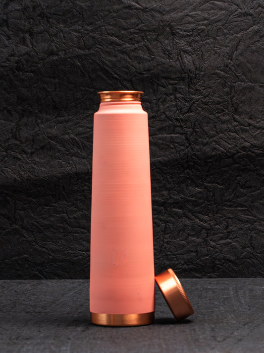 Pink Velvelt Touch Copper Bottle