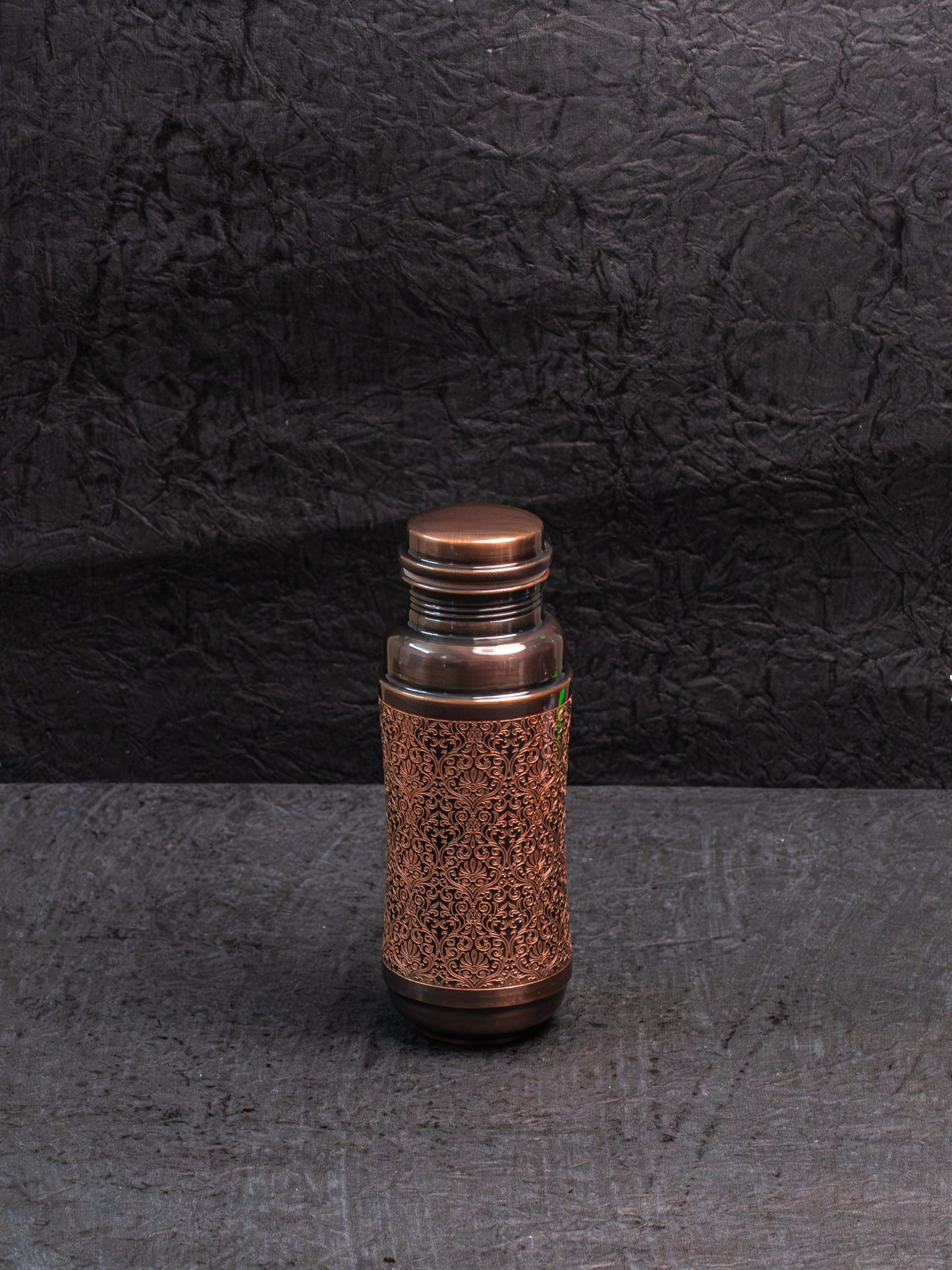 Antique Etching Jumbo Copper Bottle
