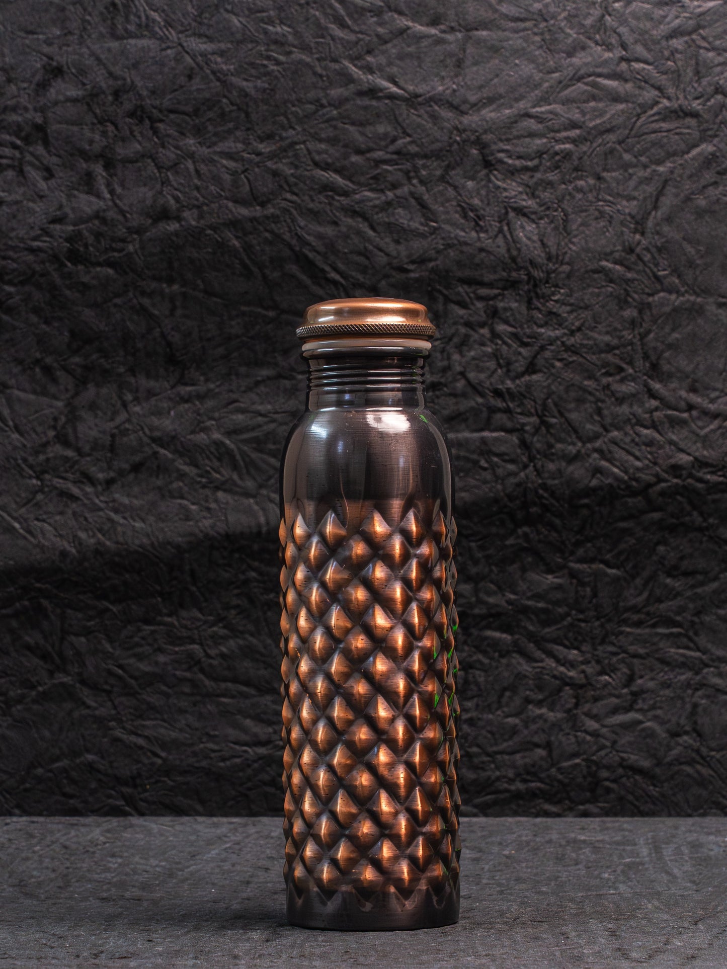 Diamond Finished Antique Copper Bottle