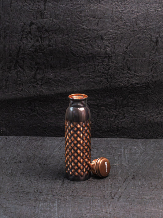 Diamond Finished Antique Copper Bottle