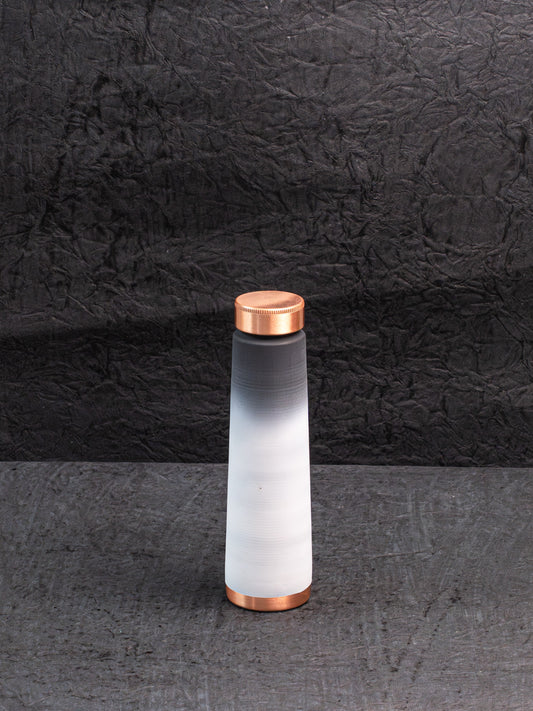White Shade Gradient Copper Water Bottle