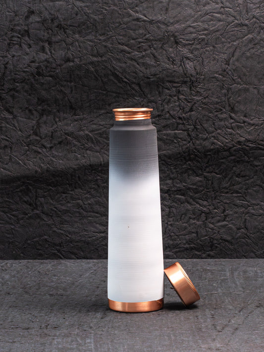 White Shade Gradient Copper Water Bottle