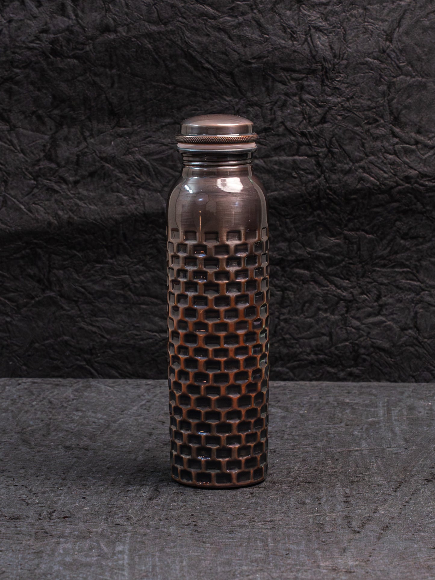 Diamond Finished Antique Copper Bottle