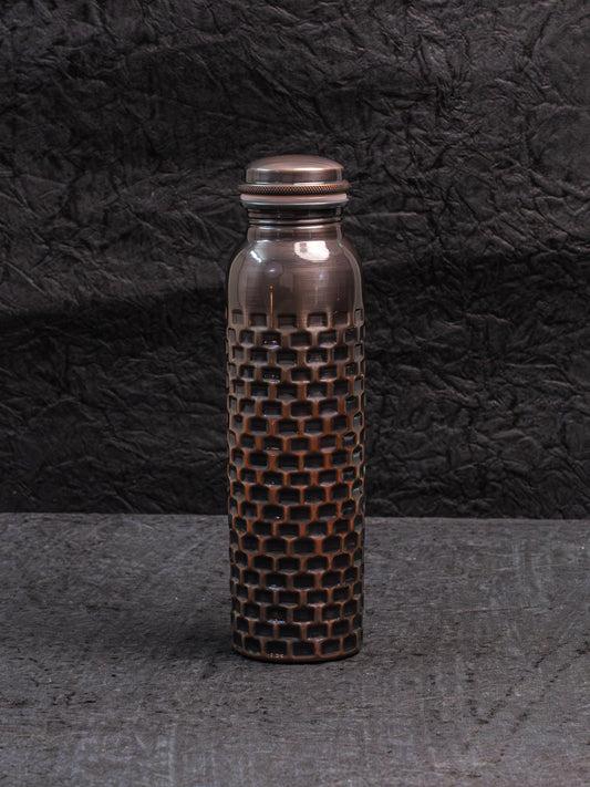 Diamond Finished Antique Copper Bottle