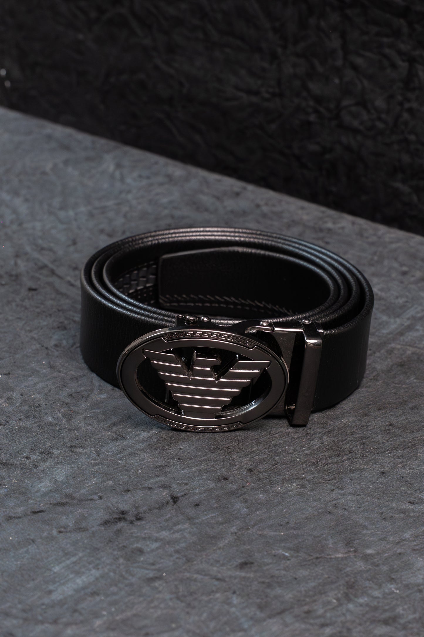 Premium Genuine Leather Belt for Men - Armani Buckle