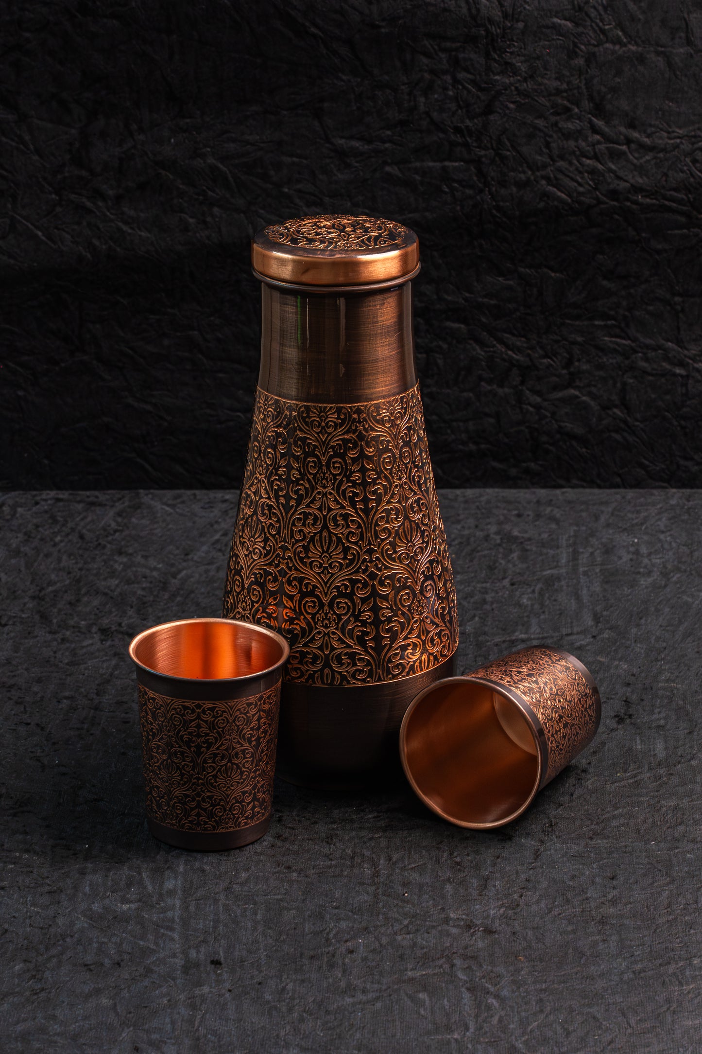 Copper Bottle Jug Set