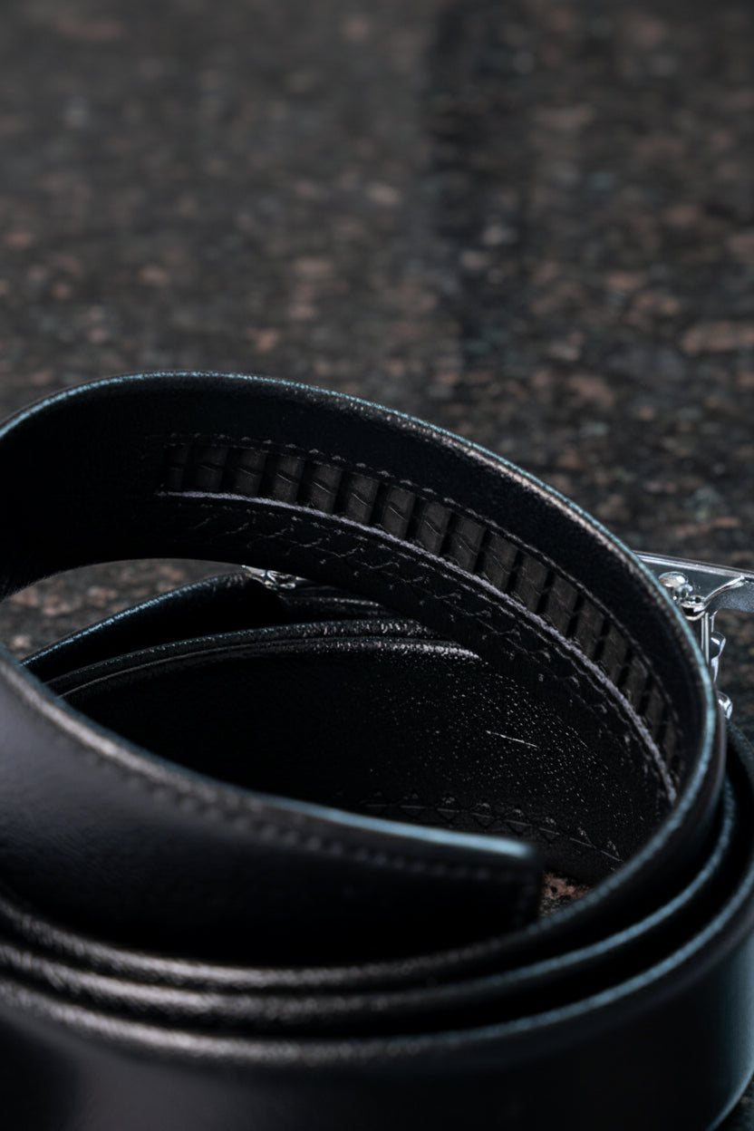 Premium Genuine Leather Belt for Men - Armani Buckle