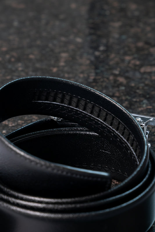 Premium Genuine Leather Belt for Men - Armani Buckle