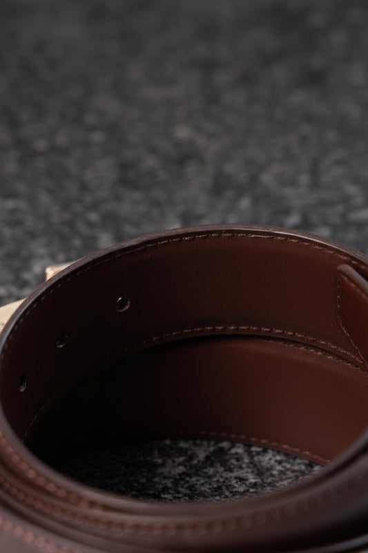 Premium Genuine Leather Belt for Men - CK signature Buckle