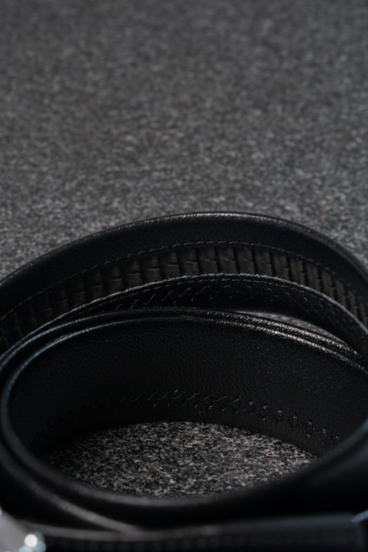 Premium Genuine Leather Belt for Men - Signature Buckle