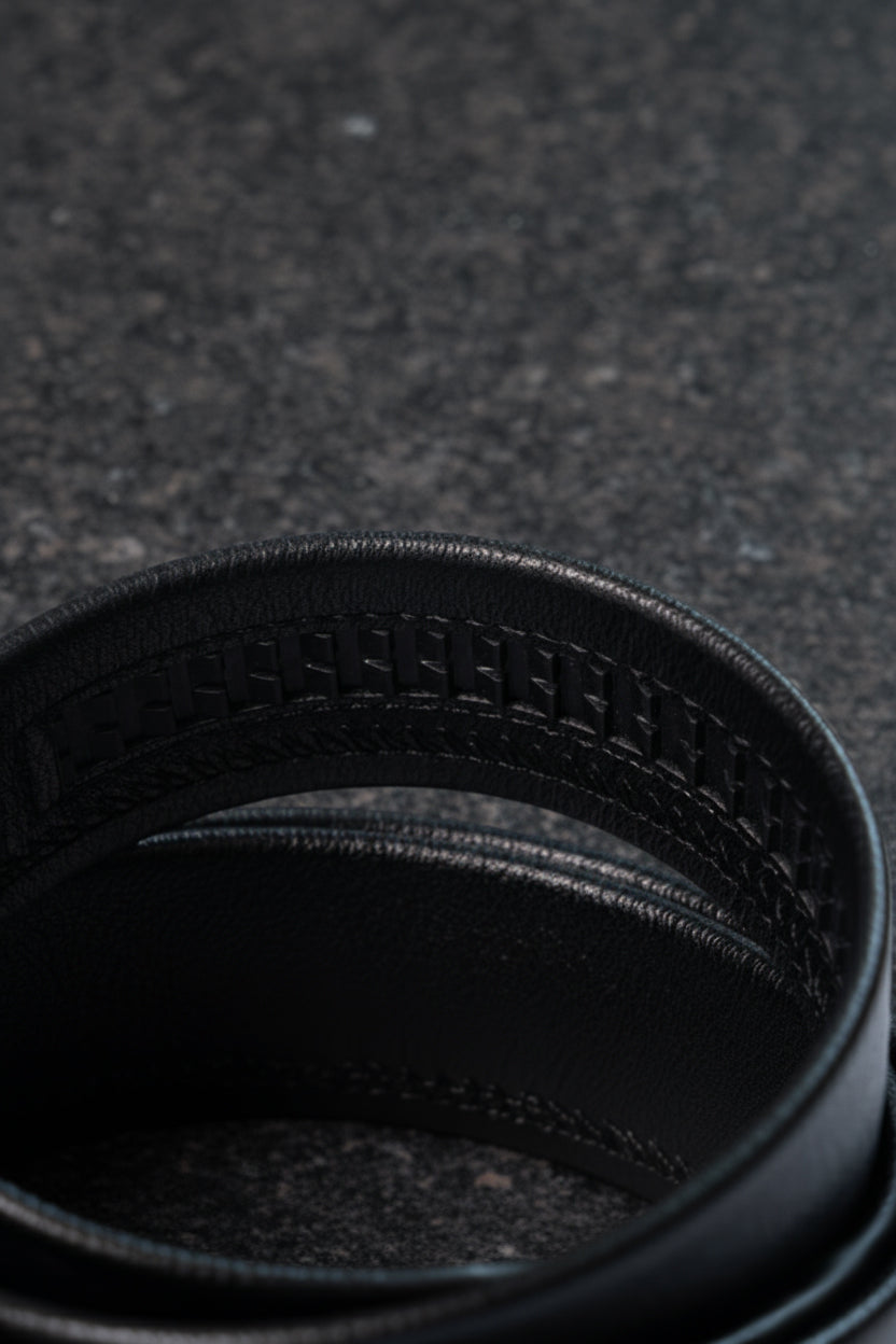 Premium Genuine Leather Belt for Men - Apple Buckle