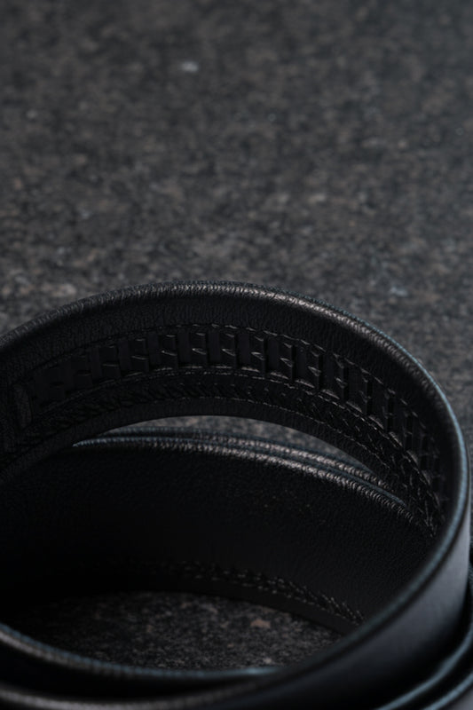 Premium Genuine Leather Belt for Men - Apple Buckle