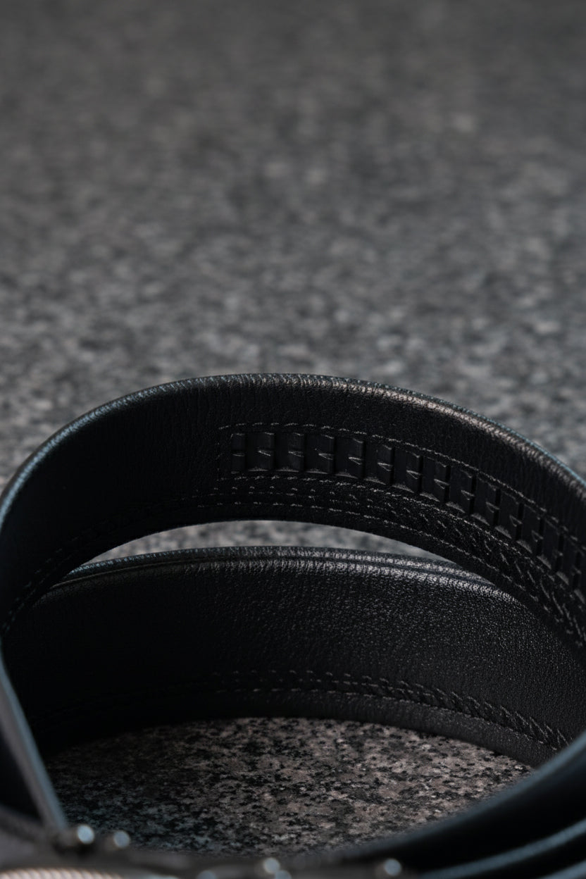 Premium Genuine Leather Belt for Men - Signature Buckle