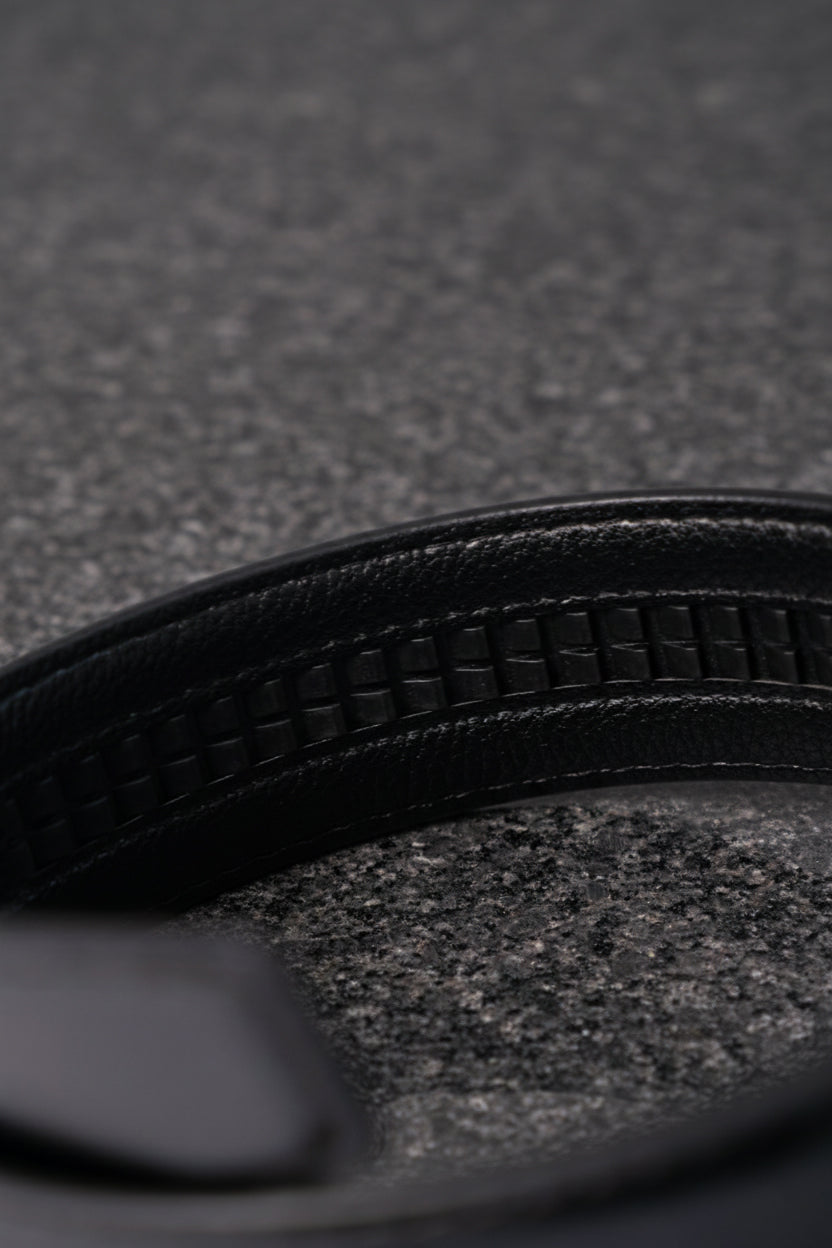 Premium Genuine Leather Belt for Men - Roman Dial Buckle