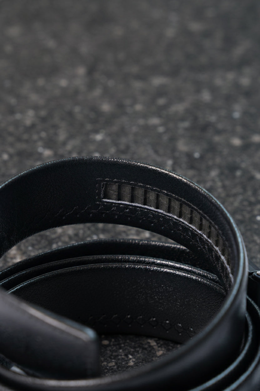 Premium Genuine Leather Belt for Men - CK Signature Round Buckle