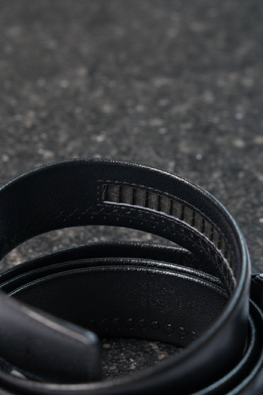 Premium Genuine Leather Belt for Men - CK Signature Round Buckle