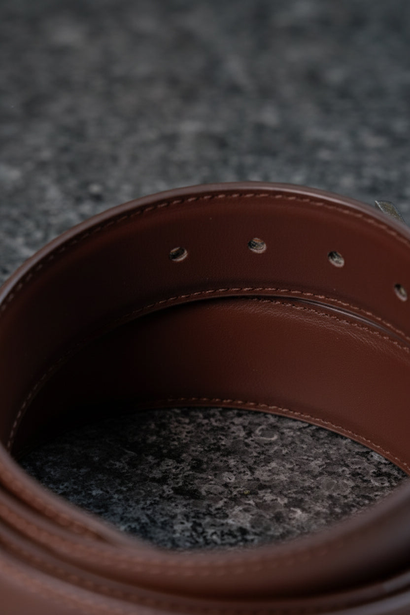 Premium Genuine Leather Belt for Men - TH Buckle