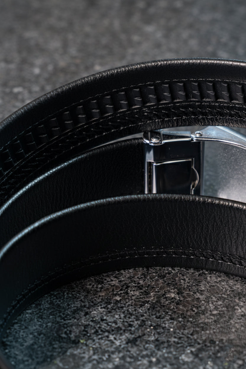 Premium Genuine Leather Belt for Men - Jaguar Symbol Buckle