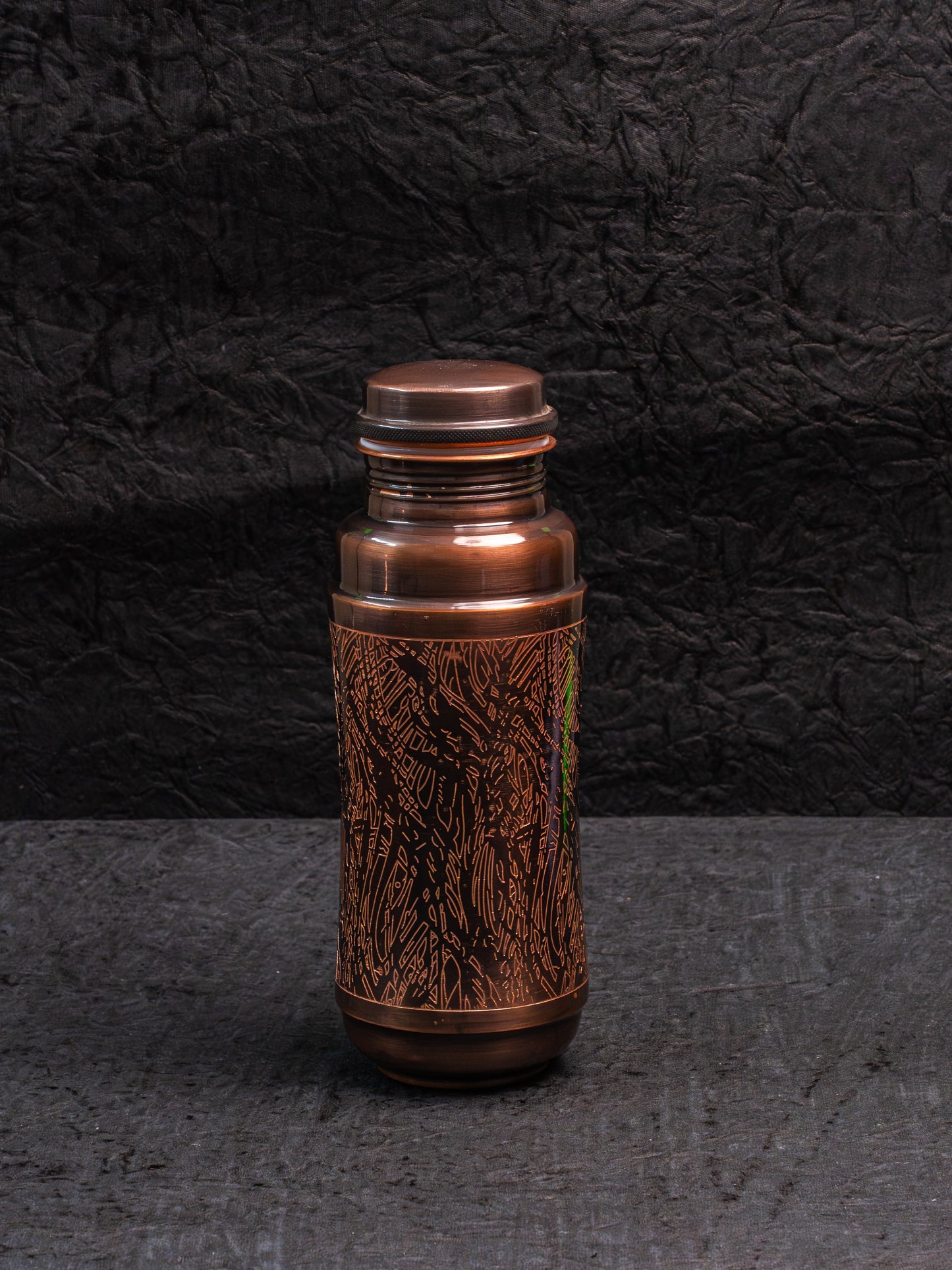 Antique Etching Copper Bottle