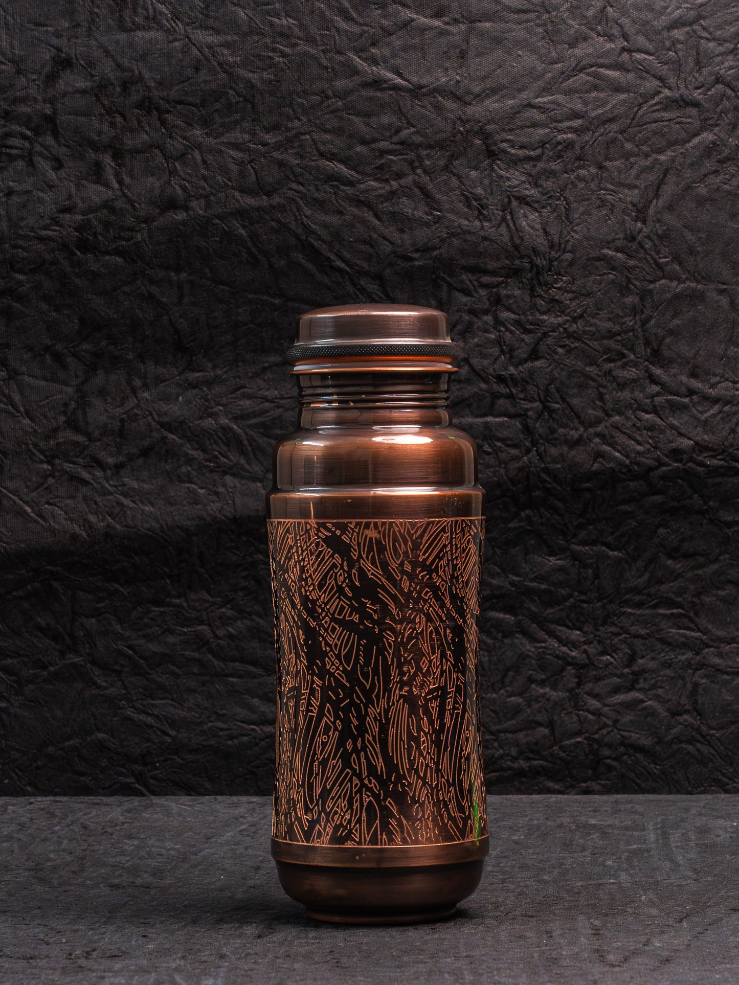 Antique Etching Copper Bottle