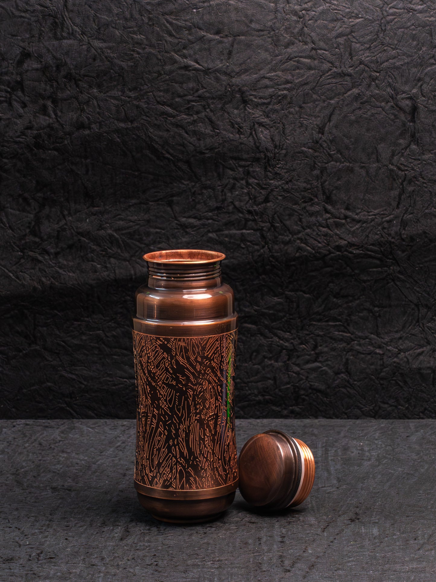 Antique Etching Copper Bottle