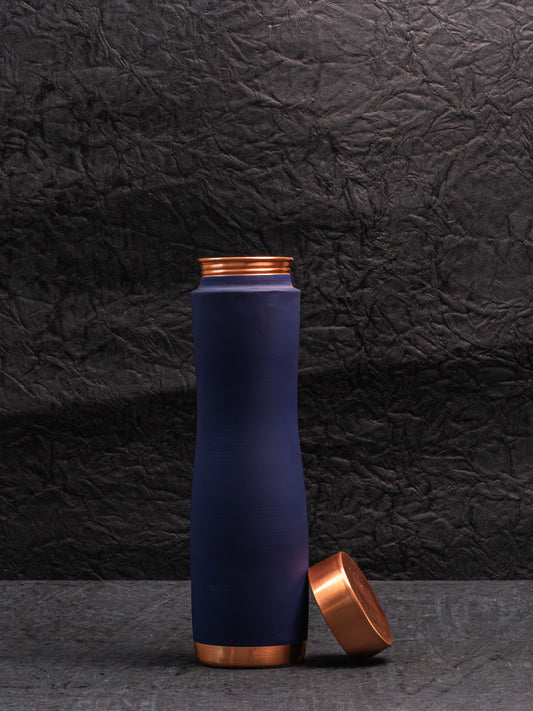 Blue Velvelt Touch Copper Bottle
