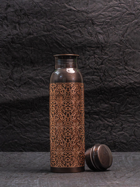 Antique Etching Copper Bottle