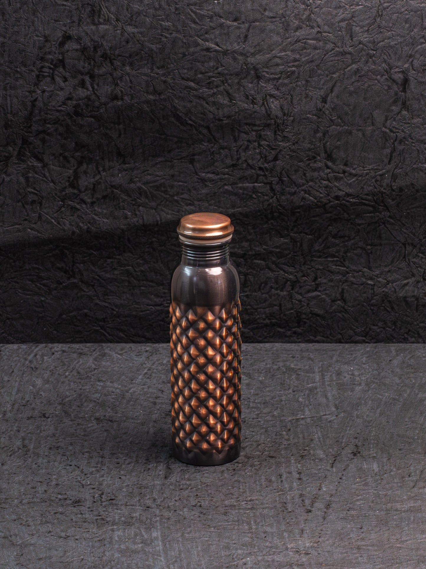 Diamond Finished Antique Copper Bottle