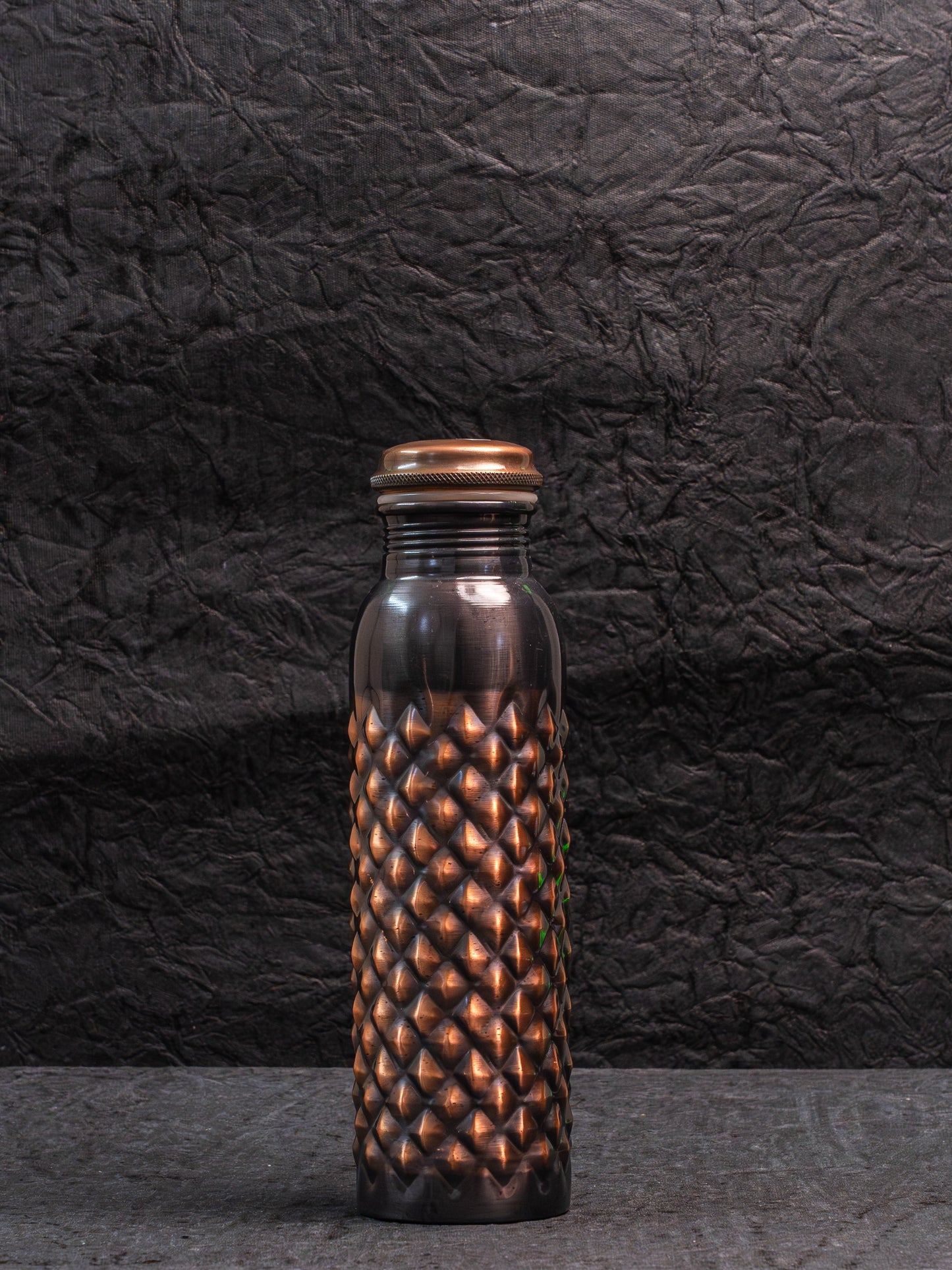 Diamond Finished Antique Copper Bottle