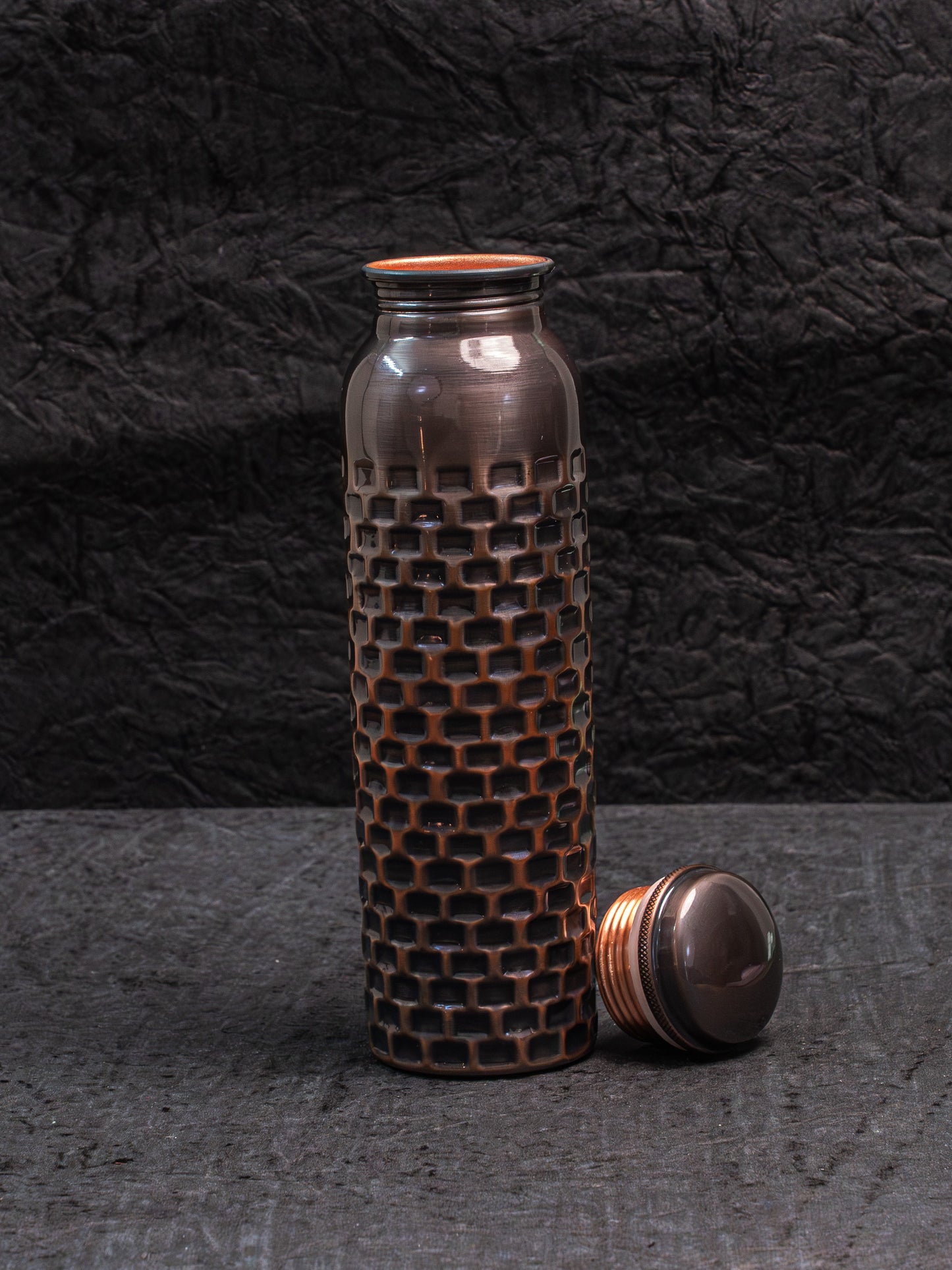 Diamond Finished Antique Copper Bottle