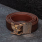 Premium Genuine Leather Belt for Men - Signature Buckle