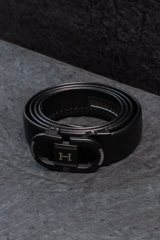 Premium Genuine Leather Belt for Men - H Signature Buckle
