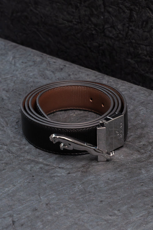 Premium Genuine Leather Belt for Men - Jaguar Buckle