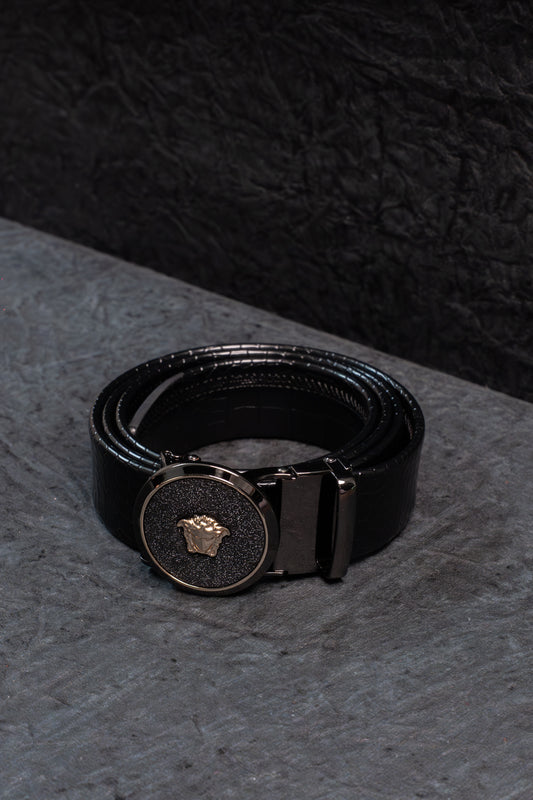 Premium Genuine Leather Belt for Men - Versace Buckle