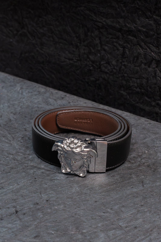 Premium Genuine Leather Belt for Men - Versace Buckle