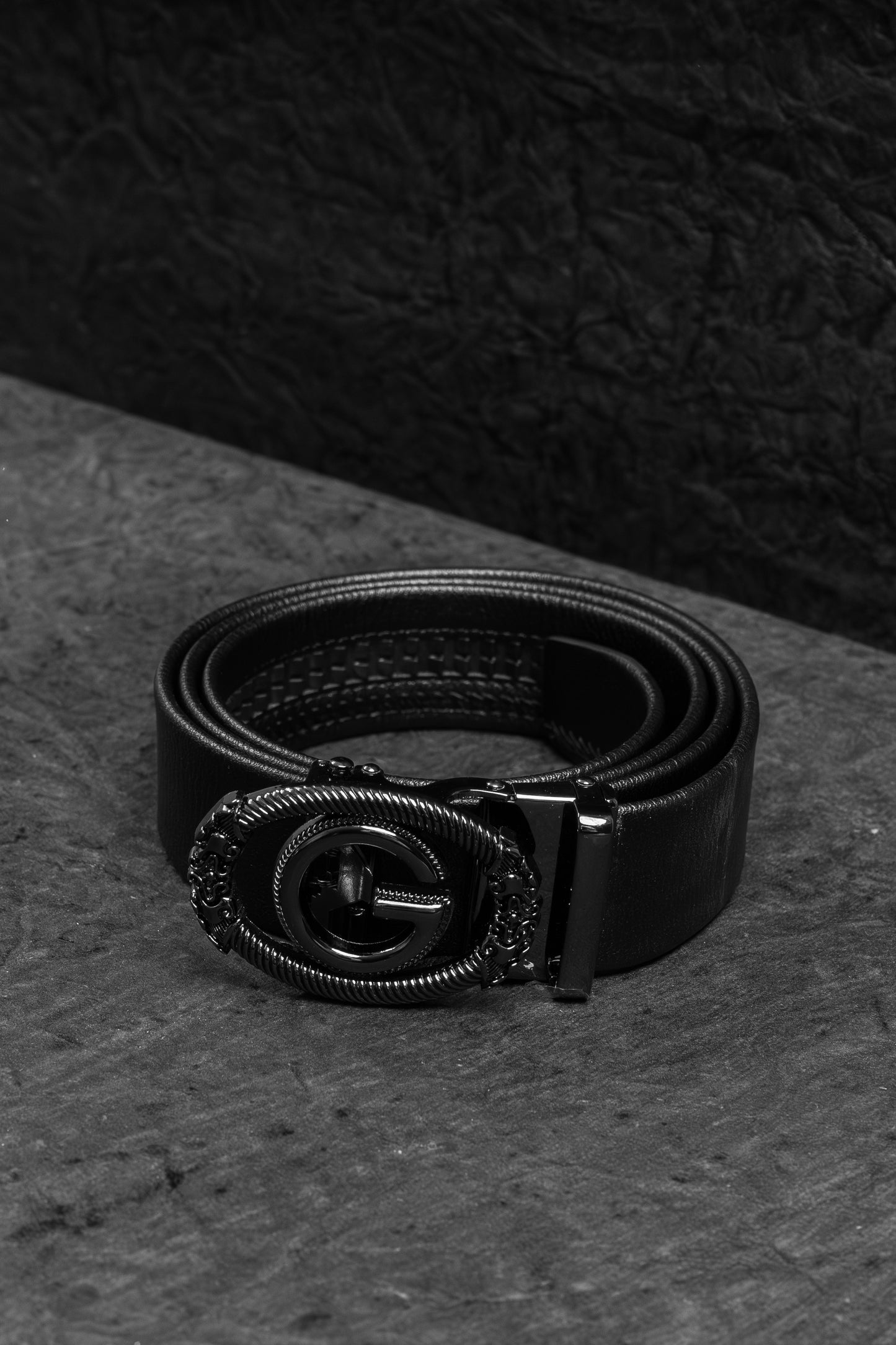 Premium Genuine Leather Belt for Men - Signature Buckle