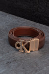 Premium Genuine Leather Belt for Men - CK signature Buckle