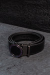 Premium Genuine Leather Belt for Men - Roman Dial Buckle