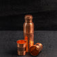 Hammered Copper Bottle Set with Glass