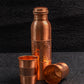 Hammered Copper Bottle Set with Glass