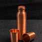Copper Bottle Set with Glass