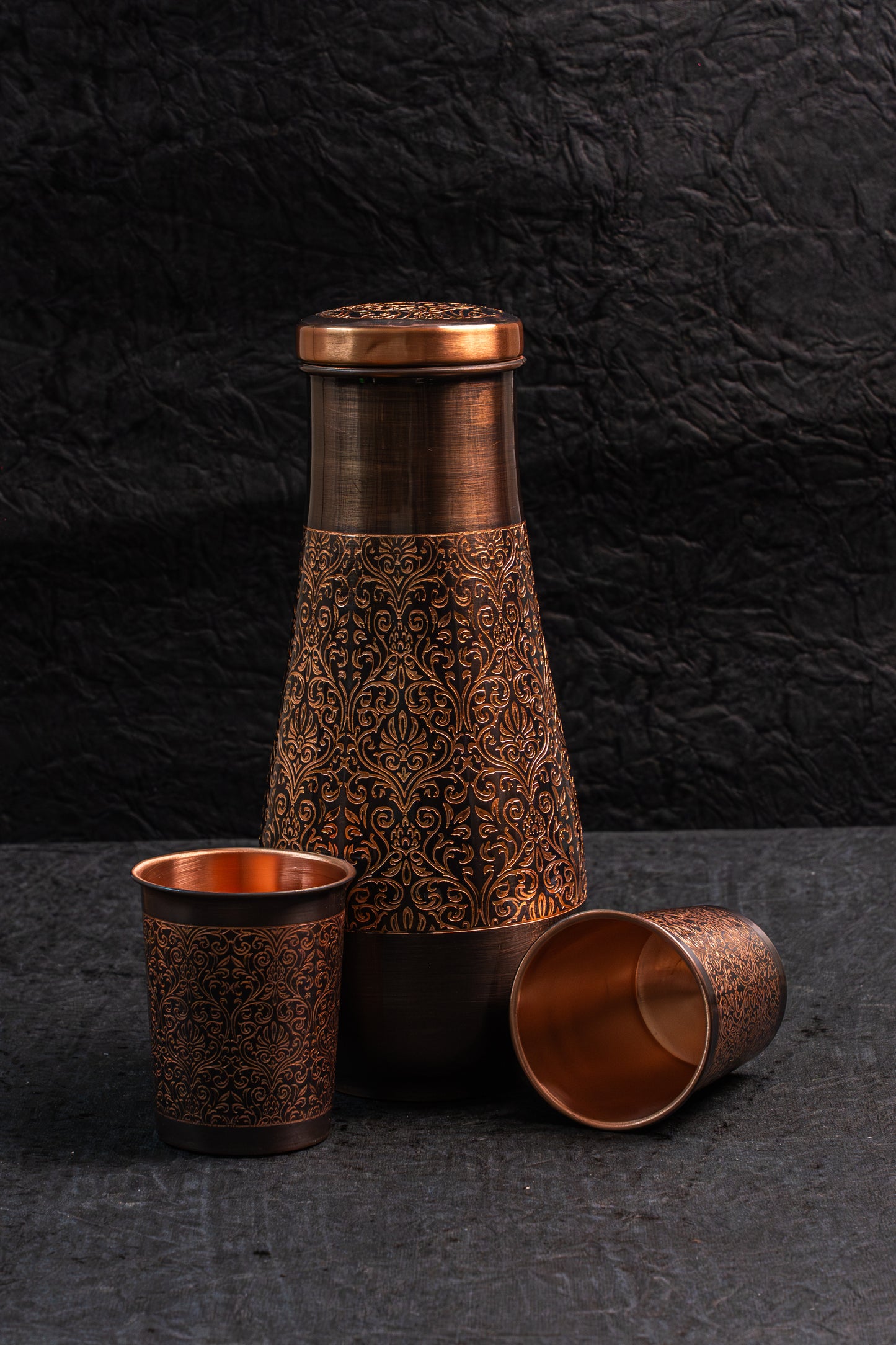 Copper Bottle Jug Set