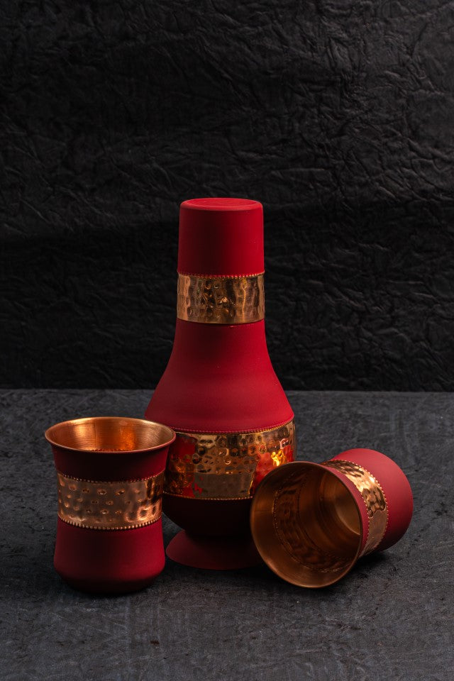 Velvet touch Copper Bottle Modern Surahi Set